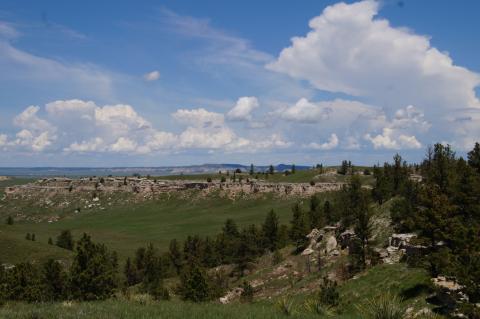 A view of a luscious green valley in Banner County