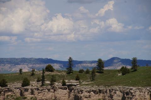 A wide view of the rolling Wildcat Hills.